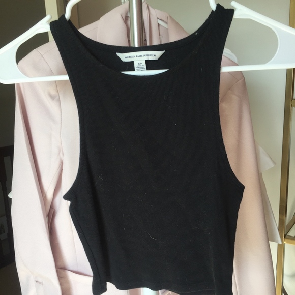 American Eagle Outfitters Tops - American Eagle Black Crop Tank
